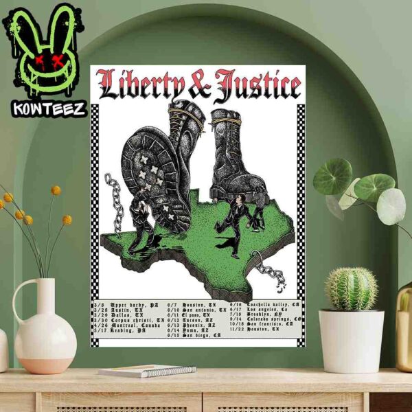 Liberty And Justice Tour Dates 2025 Home Decor Poster Canvas