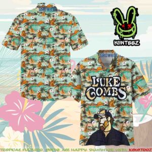 Luke Combs Summer Flip Flop Summer Merch 2025 Hawaiian Shirt And Beach Short