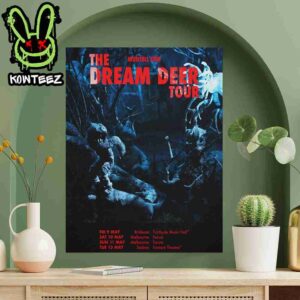 Montell Fish Merch Poster For The Dream Deer Tour To Australia May 2025 Home Decor Poster Canvas