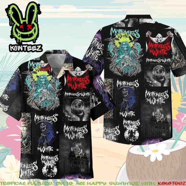 Motionless In White Darkness Journey Summer Merch 2025 Hawaiian Shirt And Beach Short