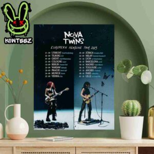 Nova Twins Europe Headline Tour 2025 Dates List September October Home Decor Poster Canvas