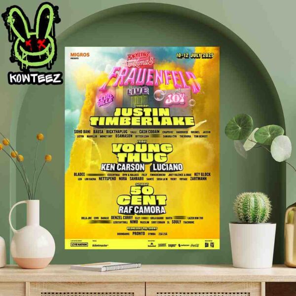 Openair Frauenfeld 2025 Lineup On July 10-12 2025 Home Decor Poster Canvas