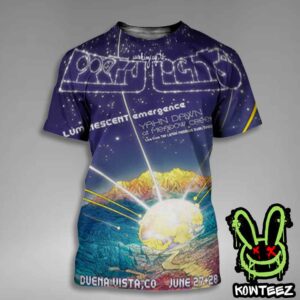 Pretty Lights Presents Luminescent Emergence Yahn Dawn At Meadow Creek In Buena Vista Colorado June 27 & 28 Soundship Solarsystem All Over Print T-Shirt