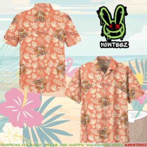 Queen Band Palm Tree Coconut Summer Merch 2025 Hawaiian Shirt And Beach Short