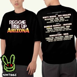 Reggae Rise Up Oregon Merch Shirt On April 4-6 2025 At Tempe Beach Park Full Lineup Two Sides Unisex T-Shirt