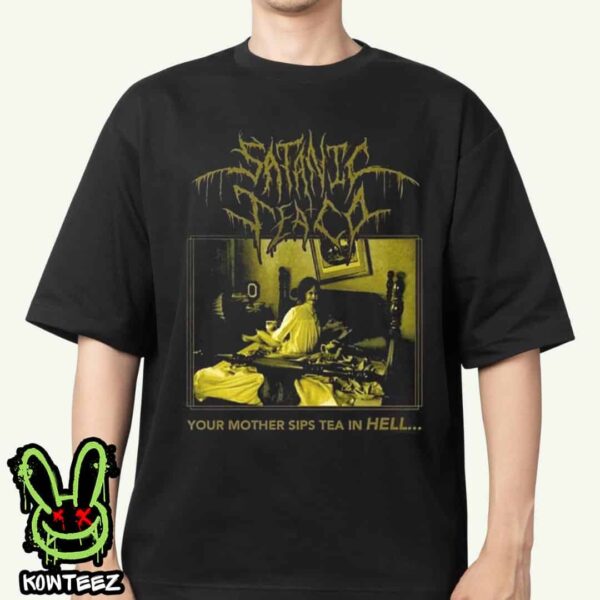 Satanic Tea Co Merch Exorcist Your Mother Sips Tea In Hell Unisex T-Shirt