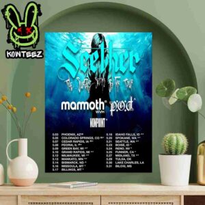 Seether With Mammoth Wvh Pod And Nonpoint The Surface Seems So Far Tour May 2025 Home Decor Poster Canvas