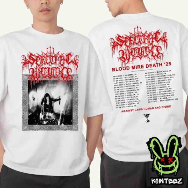 Spectral Wound Merch Shirt BLOOD MIRE DEATH tour 2025 Dates List Two Sides Unisex T-Shirt