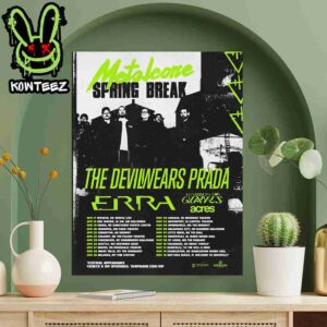 The Devil Wears Prada Metalcore Spring Break Tour With Erra And King Of Giants Merch  Poster Schedule List Dates Home Decor Poster Canvas