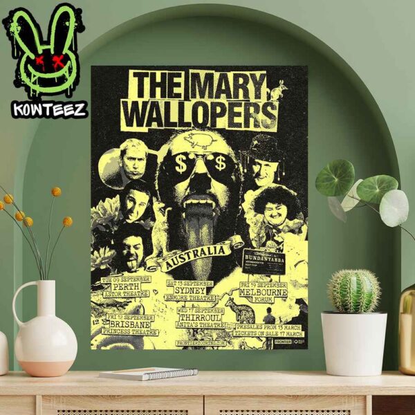 The Mary Wallopers Australia Tour Dates September 2025 Home Decor Poster Canvas