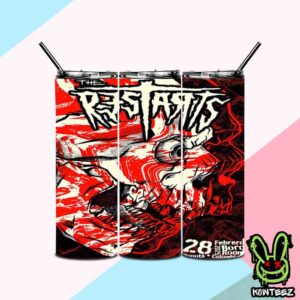 The Restarts Merch Poster For Show On February 2025 Bogota Colombia Tumbler-Mug-Cup With Straw