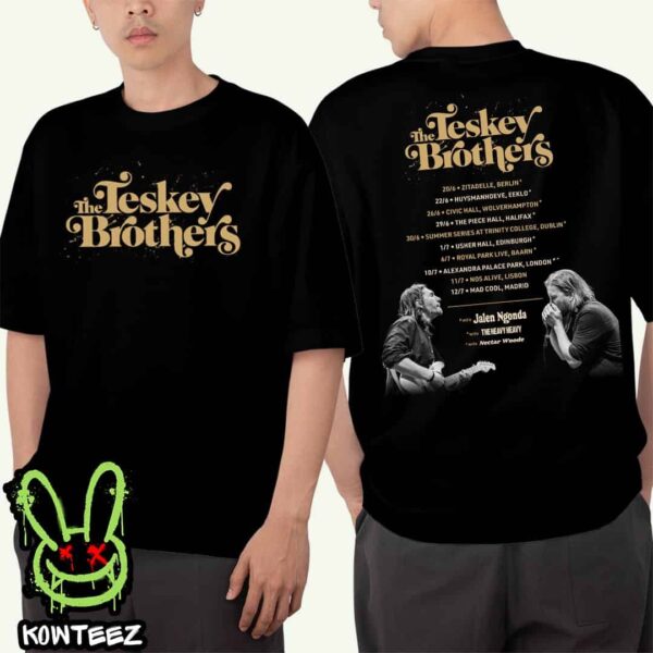 The Teskey Brothers With Jalen Ngonda And The Heavy Heavy Nectar Woode Tour Dates June 2025 Two Sides Unisex T-Shirt