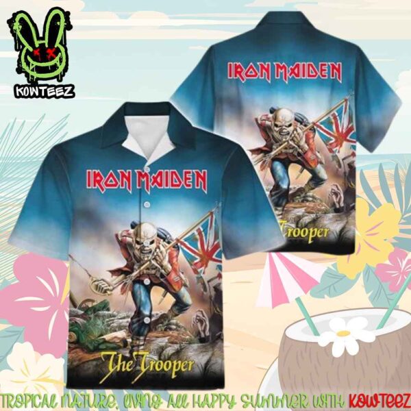 The Trooper Iron Maiden Band Merch 2025 Hawaiian Shirt And Beach Short