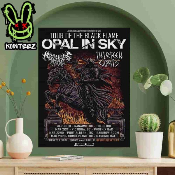 Tour Of The Black Flame March 2025 Opal In Sky And Nameless King With Thirteen Goats Home Decor Poster Canvas