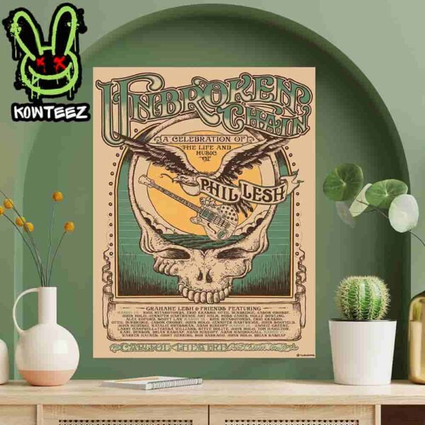 Unbroken Chain Greatful Dead A Celebration Of Life And Music Of Phil Lesh March 14 2025 At The Capitol Theatre Port Chester New York Home Decor Poster Canvas