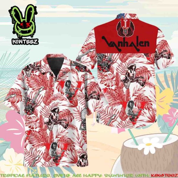 Van Halen Summer Flip Flop Summer Merch 2025 Hawaiian Shirt And Beach Short