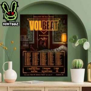 Volbeat God Of Angels Trust Worldwide Tour Dates 2025 Home Decor Poster Canvas