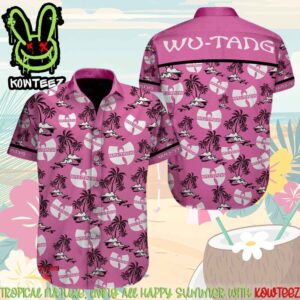 Wu-Tang Clan Coconut Color Pink Merch 2025 Hawaiian Shirt And Beach Short