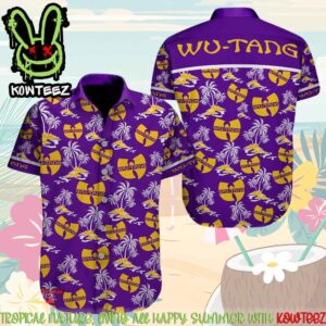 Wu-Tang Clan Coconut Color Purple Merch 2025 Hawaiian Shirt And Beach Short