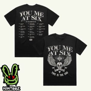 You Me At Six Tfnos European Tour Flying Skull Merch Two Sides Unisex T-Shirt